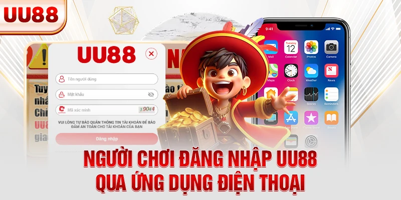 Người chơi đăng nhập UU88 qua ứng dụng điện thoại